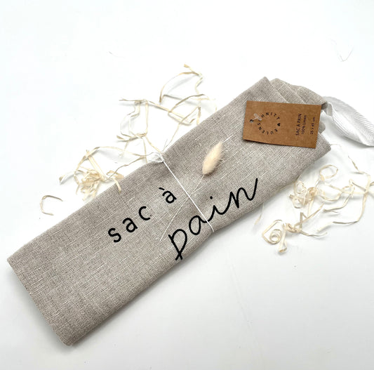 Eulenschnitt Brotbeutel aus Leinen