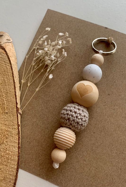 Schlüsselanhänger Taupe