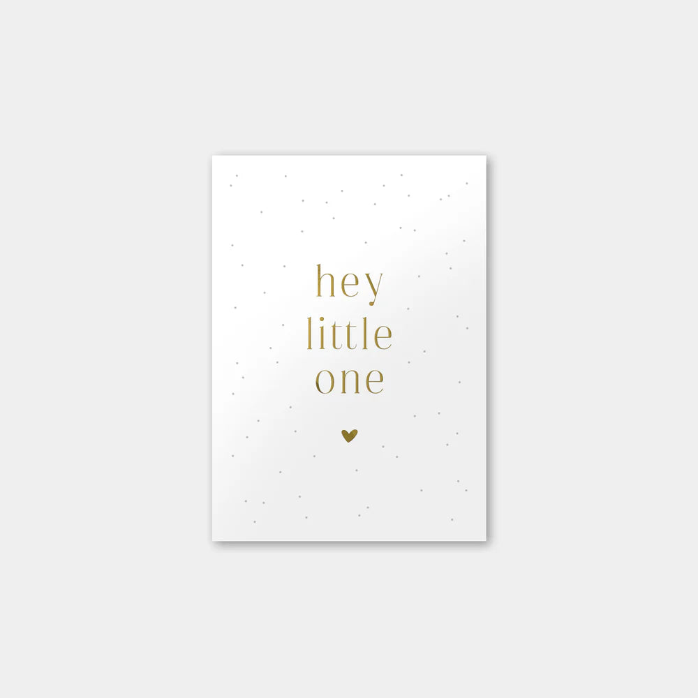 Odernichtoderdoch Postkarte "Hey Little One" in gold
