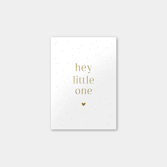Odernichtoderdoch Postkarte "Hey Little One" in gold