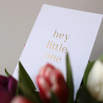 Odernichtoderdoch Postkarte "Hey Little One" in gold