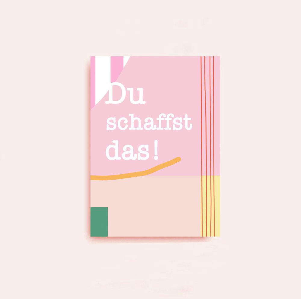 Postkarte Du schaffst das