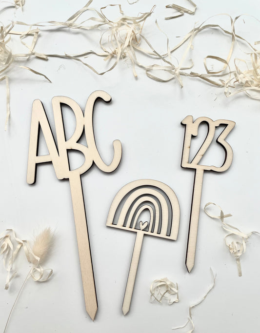 Cake Topper Holz