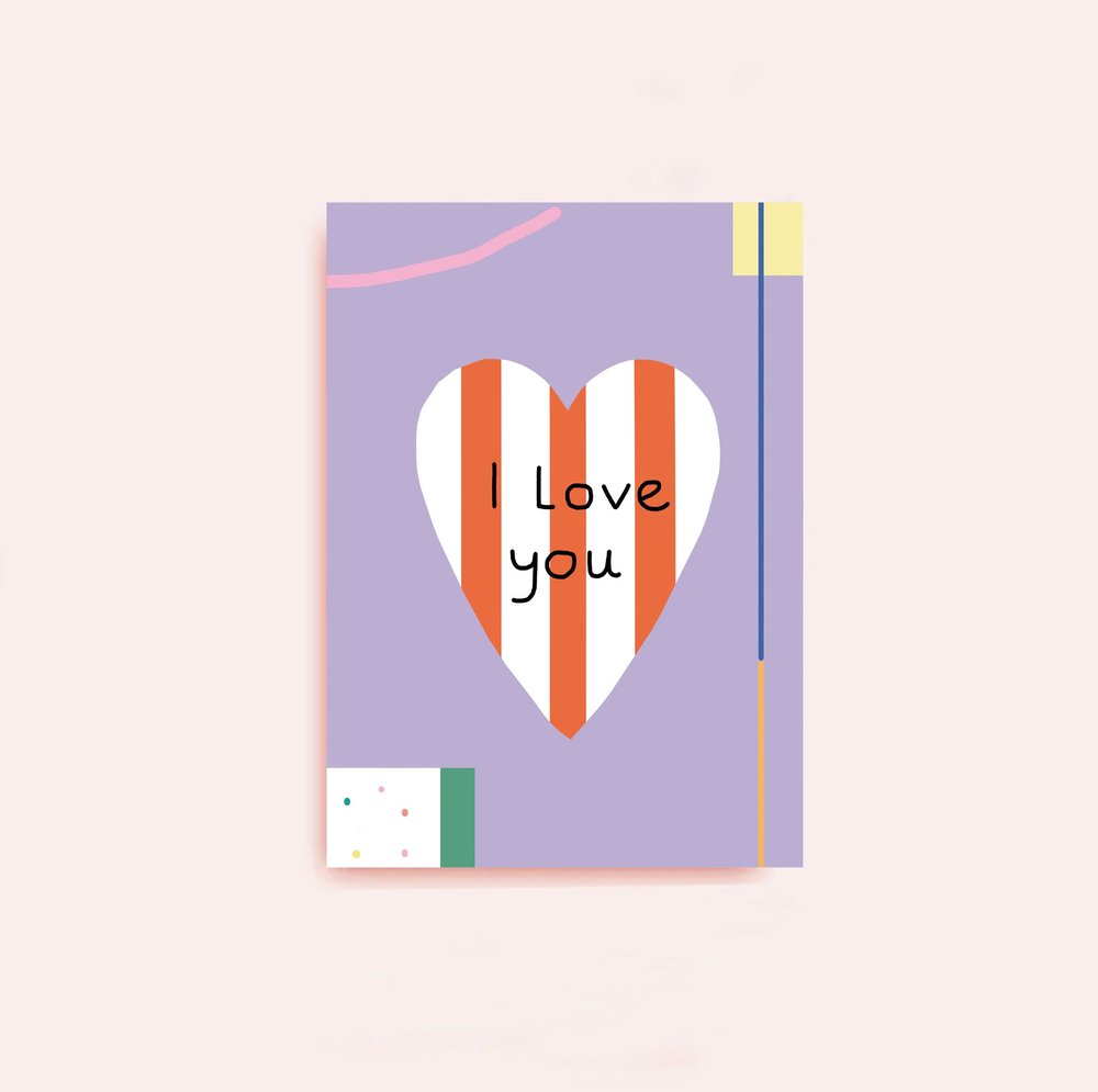 Postkarte I love you