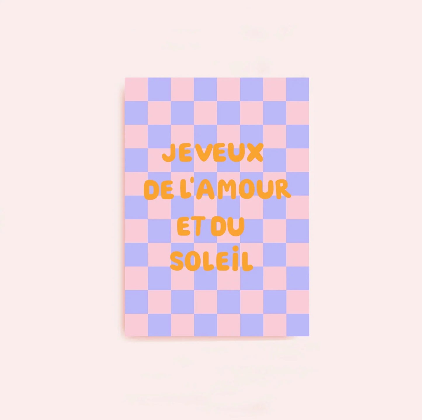 Postkarte Je veux de l'amour et du soleil