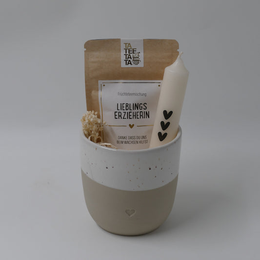 Geschenkkorb Lieblingserzieherin im Steinbecher