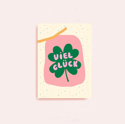 Postkarte Viel Glück