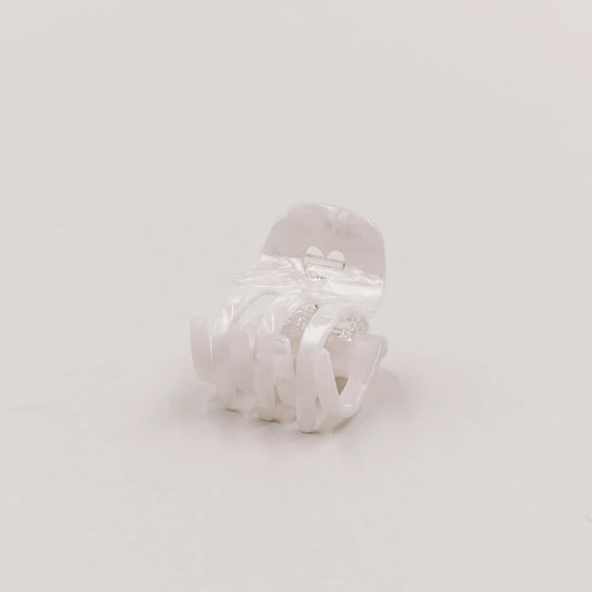 Eulenschnitt Haarspange klein Herz Pearl