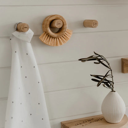 Eulenschnitt Wandhaken Holz  Lebe Liebe Lache