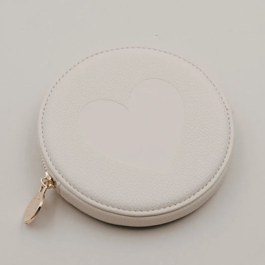 Eulenschnitt Portemonnaie Herz creme