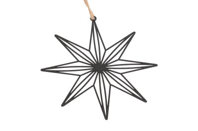 Metallstern Aufhänger Schwarz 1