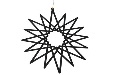Metallstern Aufhänger Schwarz 2