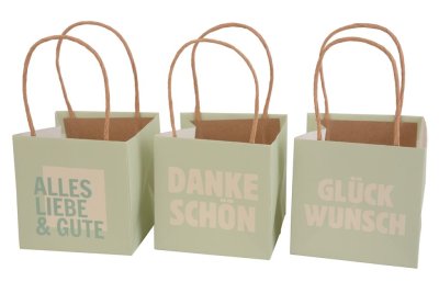 Geschenktüte in drei Varianten