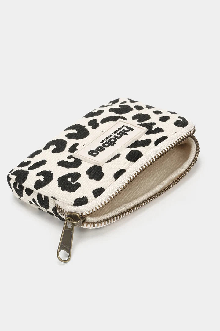 Portemonnaie Leopard naturweiß