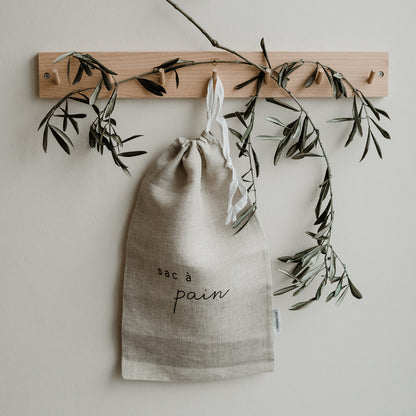 Eulenschnitt Brotbeutel aus Leinen
